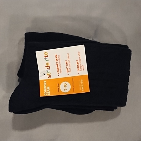 Stride Rite Navy Socks, 2-Pack, Size 7-10 - Picture 1 of 2